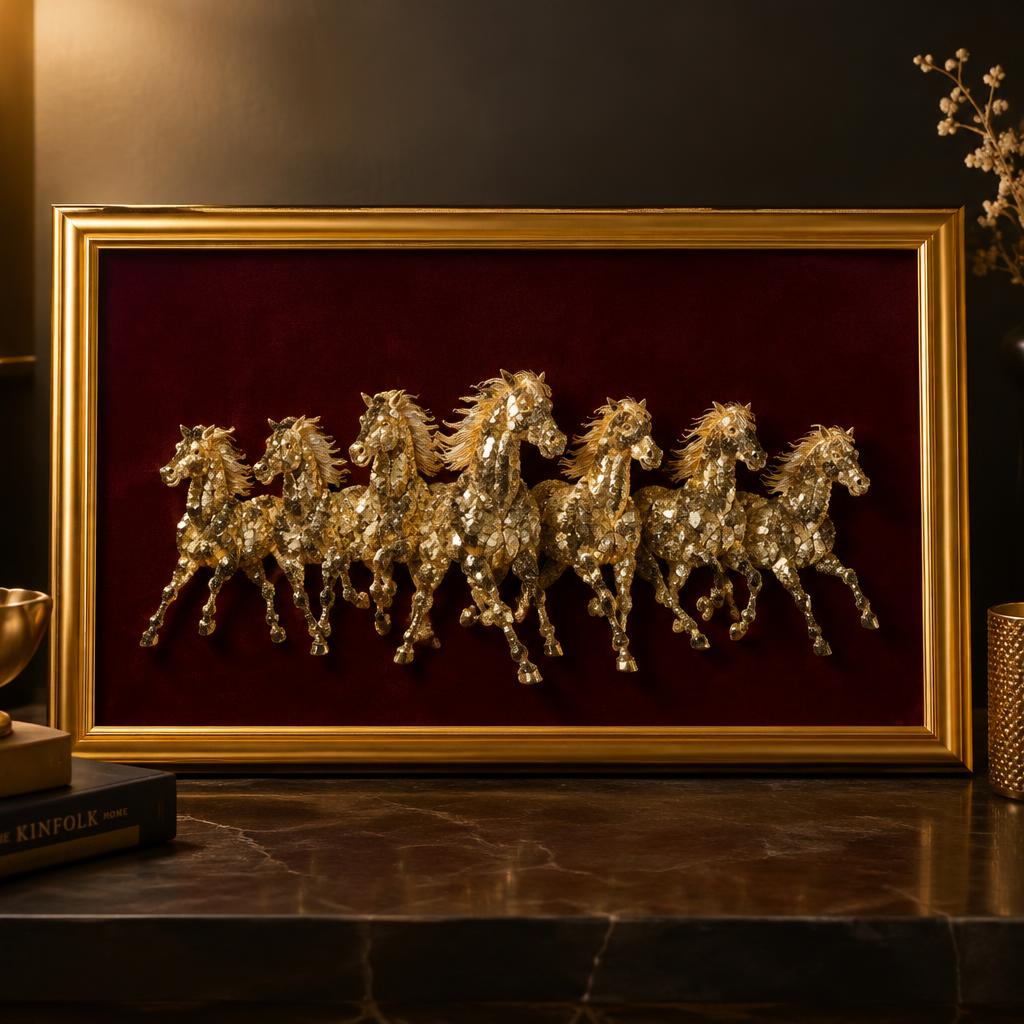 Seven Horses Pyrite Frame